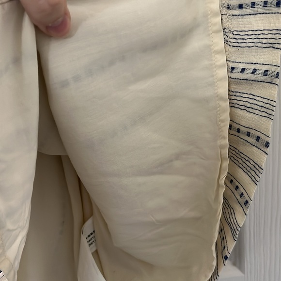 NWT J.O.A. Cold Shoulder Dress in Ivory & Blue | Revolve - Picture 11 of 12